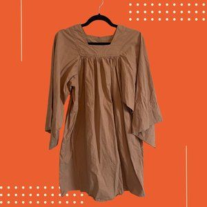 SOLD on Depop:)Doen Cotton Mini Dress in Camel Brown, Size Small